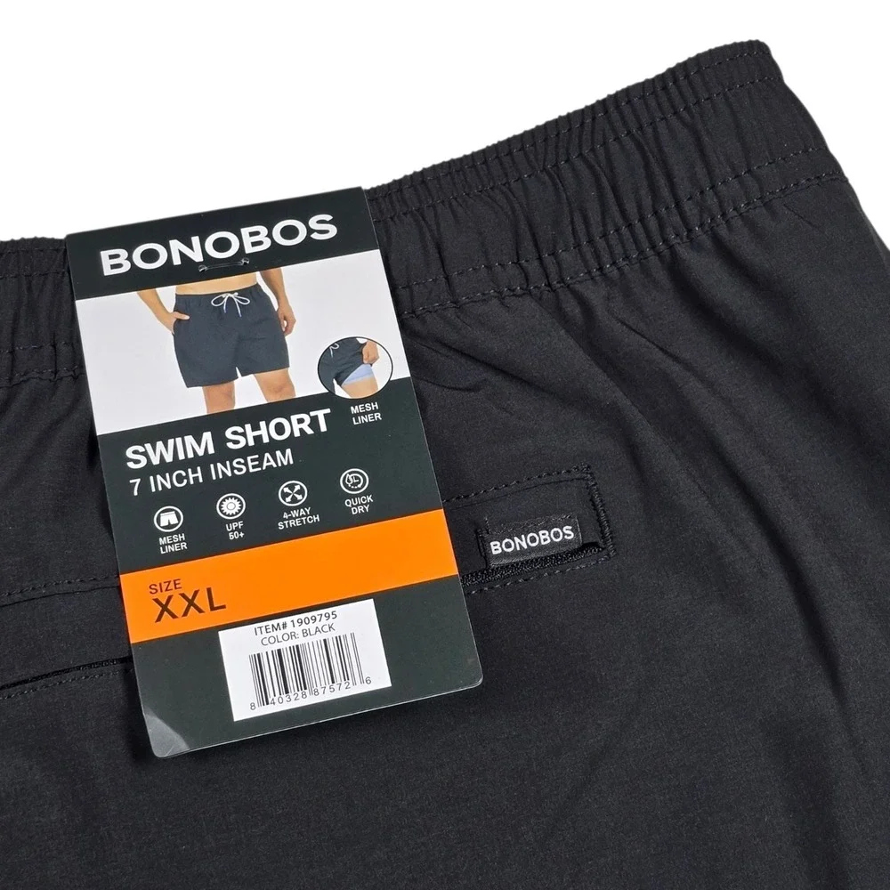 Bonobos Men's Black Quick Dry UPF50+ Mesh Lined 7